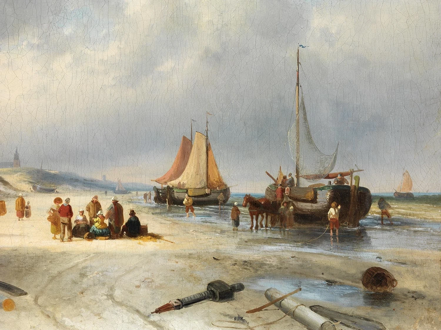 Charles Leickert - Pescatori sulla spiaggia